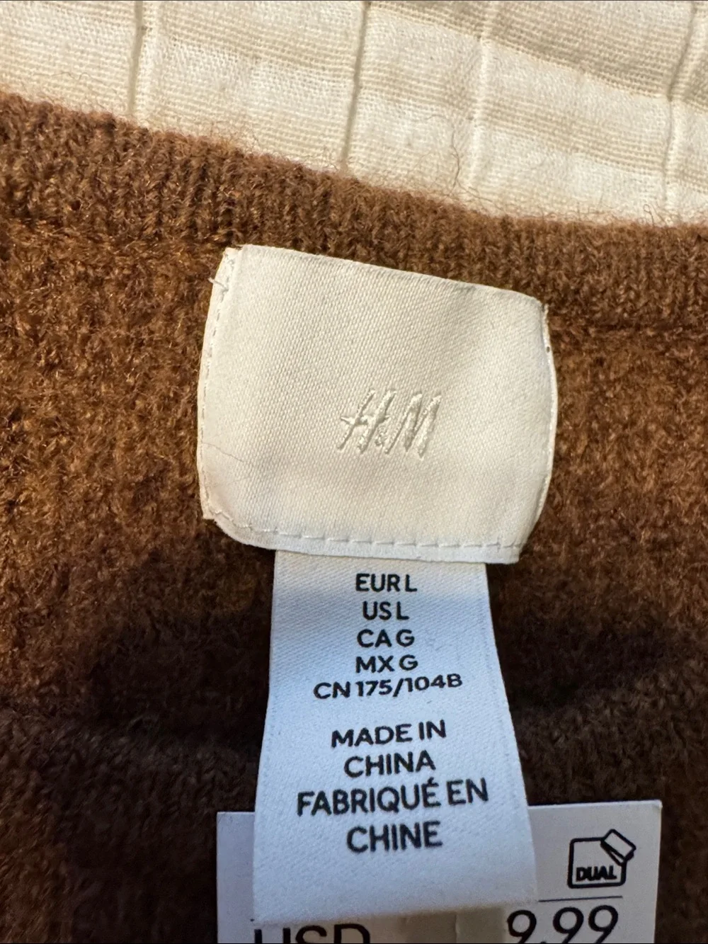 H&M Brown Peplum Crewneck Sweater - Picture 3 of 5